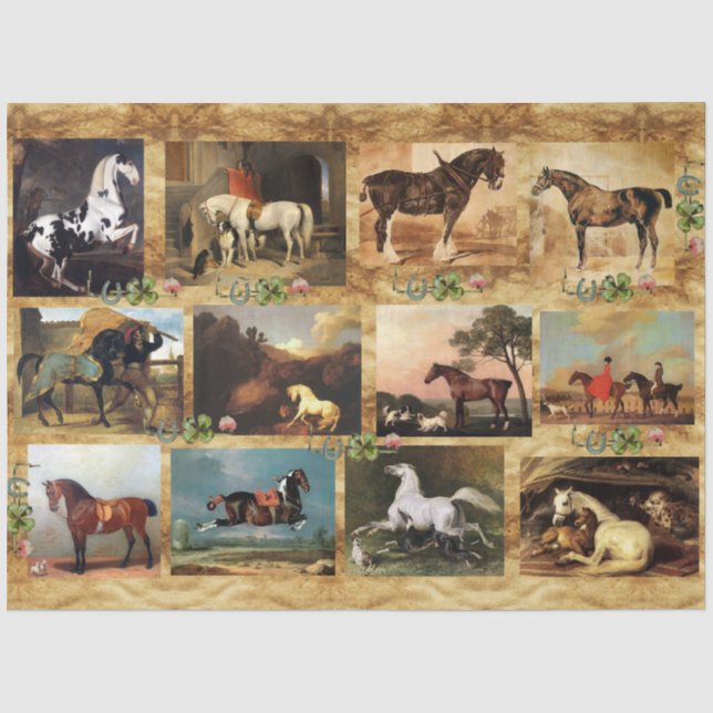 FERIENPARKPLATZ FÜR KUNSTWERKE, PFERDESCHUHE SEIDENPAPIER (Vorderseite)
