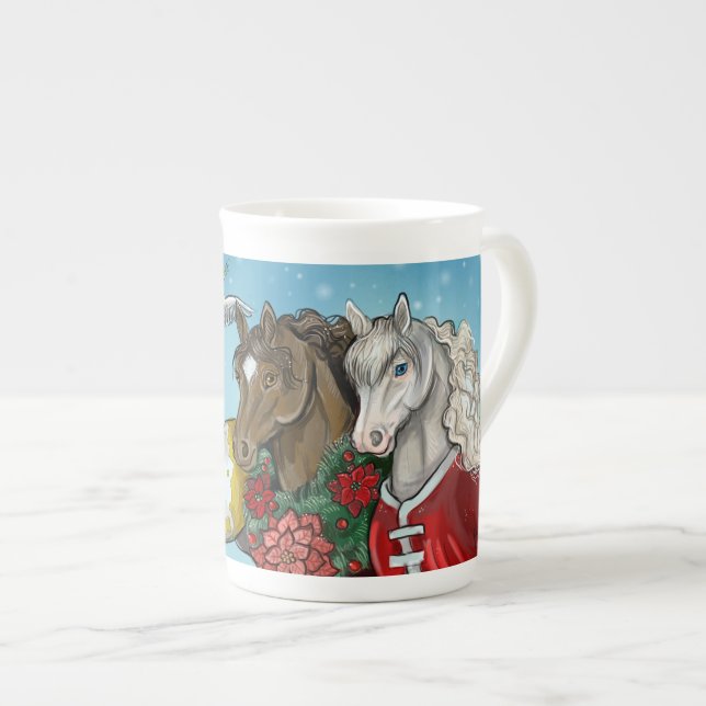 Ferienpferde~Tasse Prozellantasse (Vorderseite Rechts)