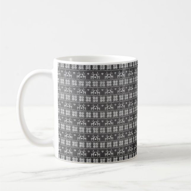 FERIENPFLEGE AUS SCHWARZ UND WEISS KAFFEETASSE (Links)