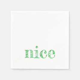 Ferientypografie NICE Spaß festlich modern Serviette