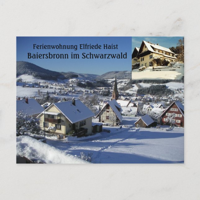 Ferienwohnung Elfriede Haist - Snow Postkarte (Vorderseite)