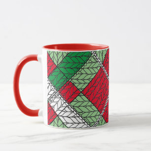 FERIENWOHNUNG RAUTE STRICK Roter Combo Tasse