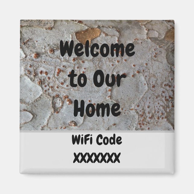 Ferienwohnung Rustikale Bäume Bark Foto Wifi Gast Magnet (Vorne)