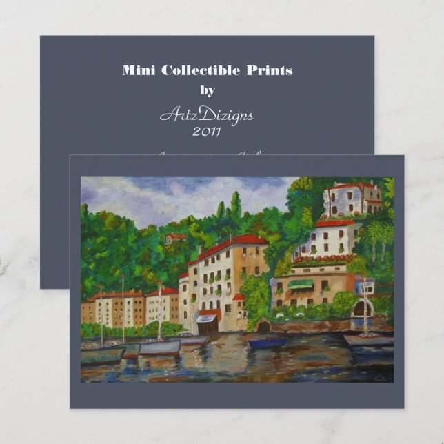 Ferienwohnungen in Italien - Sammeldrucke von Mini Postkarte (Vorne/Hinten)
