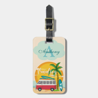 Ferienzeit Sommerstrand Personalisiert Gepäckanhänger