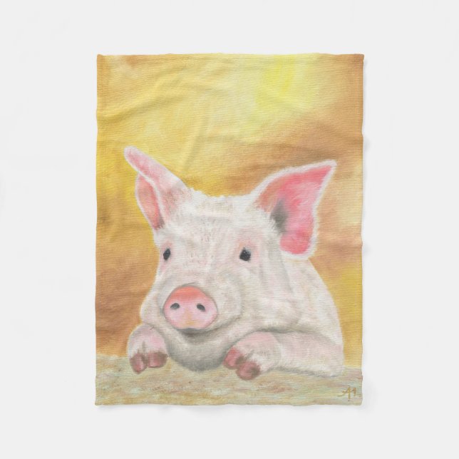 Ferkel-Fleece Fleecedecke (Vorderseite)