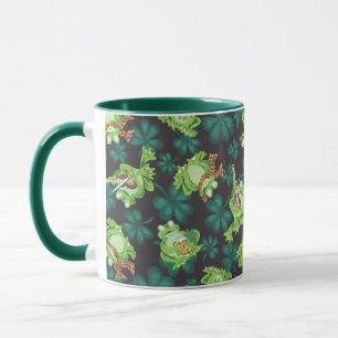 Ferkel und Kleeblätter Tasse