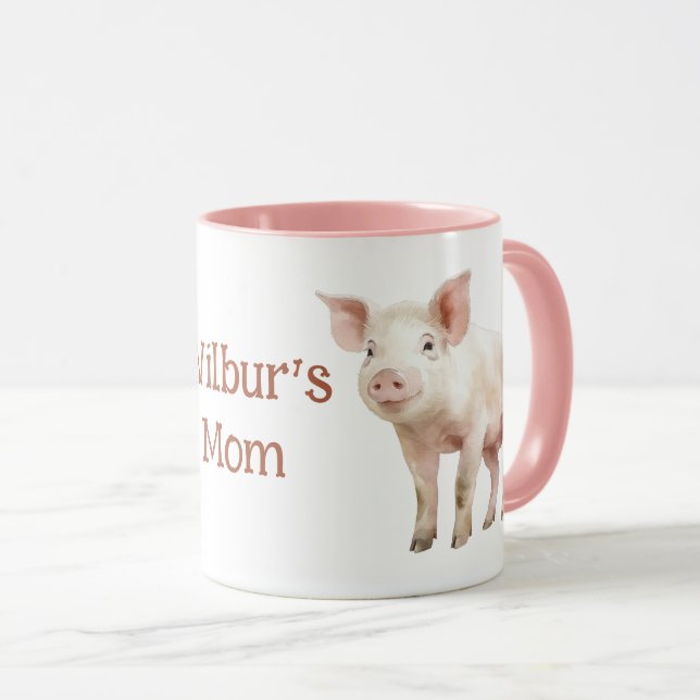 Ferkel-Wasserfarbe Tasse (VorderseiteRechts)