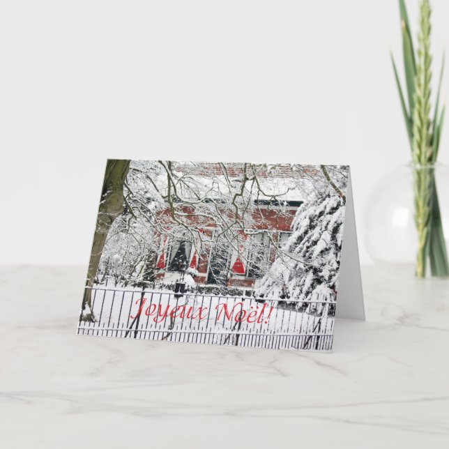 ferme de noël dans la carte à neige (Devant)
