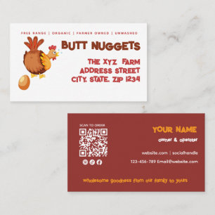 Ferme de nuggets de fessier drôles Carte de visite
