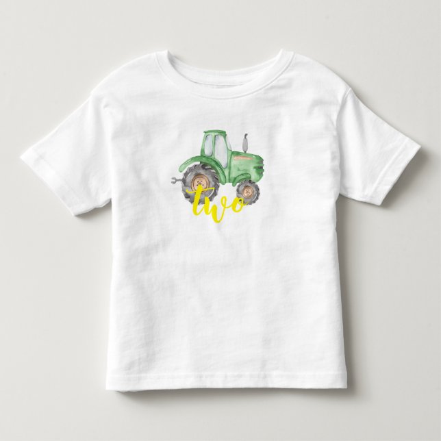 Ferme de tracteurs verts Anniversaire T-Shirt (Devant)