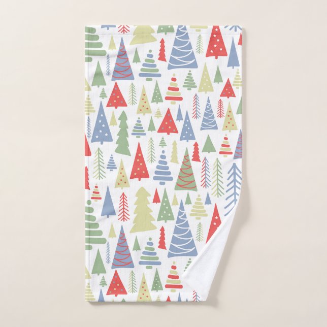 Ferme des arbres de Noël moderne (Serviette à main)