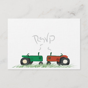 Ferme d'été épousant la carte de RSVP