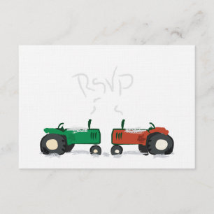 Ferme d'hiver épousant la carte de RSVP