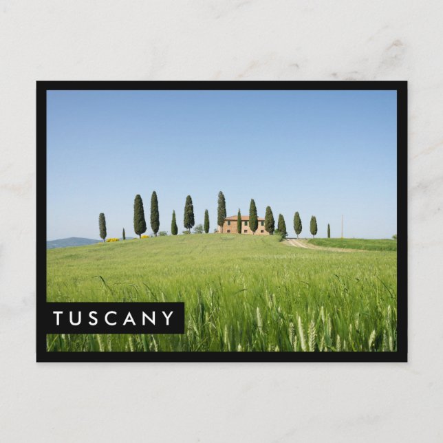 Ferme en Toscane carte postale au bord noir (Devant)