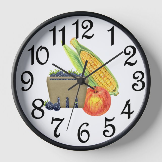 Ferme Fraîche Produire Grande Horloge (Recto)