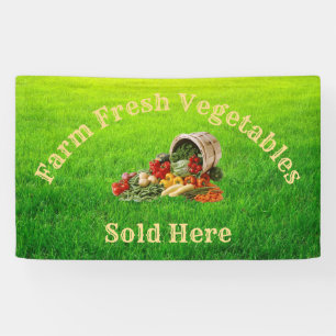 Ferme Légumes frais vendus ici Bannière