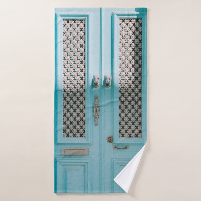 FERMÉ PORTES TURQUOISES FRANÇAISES (Serviette de bain)