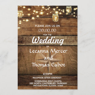 Ferme Rustique Compass Rose Faire-part de mariage