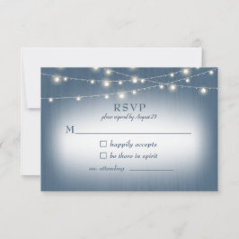 Ferme rustique Dusty Bleu Lumières Mariage RSVP