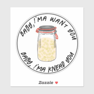 Fermentierter Sauerteig in Jar Aufkleber