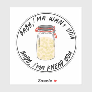 Fermentierter Sauerteig in Jar Aufkleber