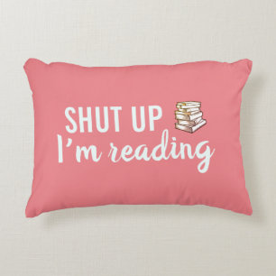 Fermer Je lis le coussin d'accent corail