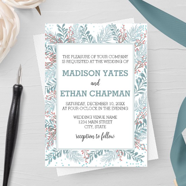 Fermes à neige Invitation de mariage hivernal (Créateur téléchargé)