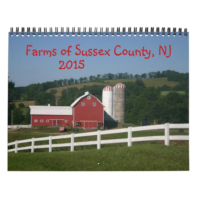 Fermes du comté de Sussex Calendrier NJ 2015 (Protection)