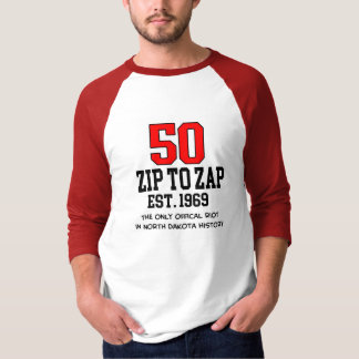 Fermeture éclair vlan au cinquantième T-shirt de