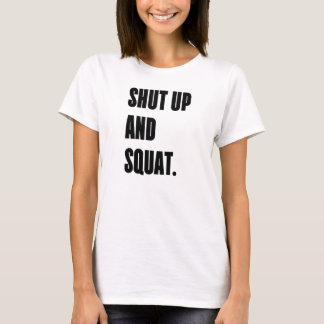 FERMETURE ET SQUAT - T-shirt pour la salle de gym 