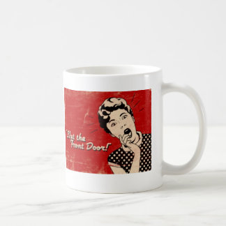 Fermez l'entrée principale, tasse de visage