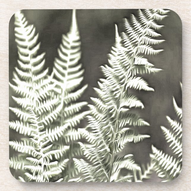 Fern Artistic Abstrakt Getränkeuntersetzer (Vorderseite)