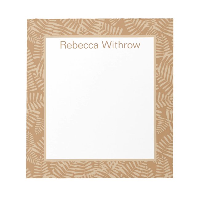 Fern-Blätter Camel Notepad Notizblock (Vorderseite)