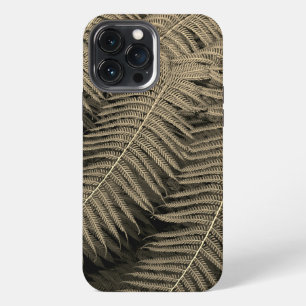 Fern Blätter Fine Art Fotografy in Sepia iPhone 13 Pro Max Hülle