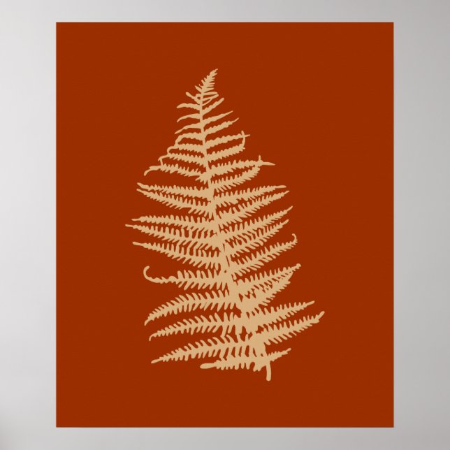 Fern-Blätter Herbst Poster (Vorne)