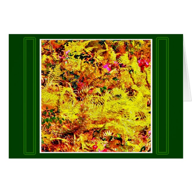 Fern-Blätter im Herbst (Vorderseite (Horizontal))