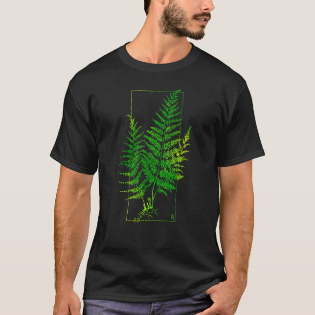 Fern Blockprint VI T-Shirt (Vorderseite)