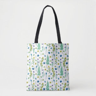 Fern Blume Nahtloses Naturmuster Tasche