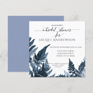 Fern Botanisches Brautparty Cornflower Sky Blauer  Einladung