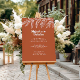 Fern Botanisches Woodland Signature Drinks Menü Po Poster