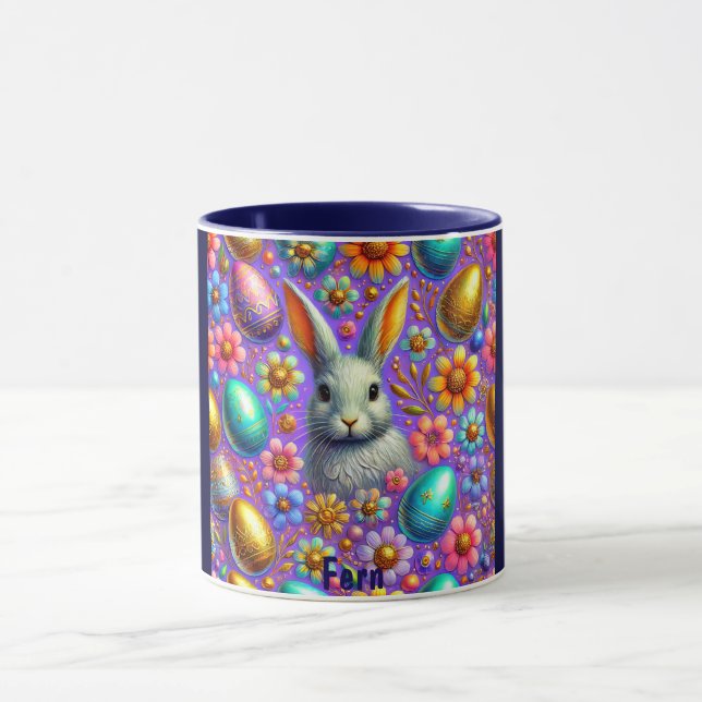 FERN ~ EASTER BUNNY Oeufs Fleurs ~ Mug (Centre)