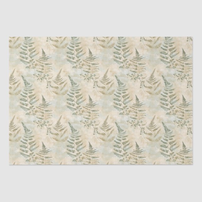 Fern & Eucalyptus Skeletts Leaf Decoupage Paper Seidenpapier (Vorderseite)