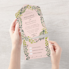 Fern Eukalyptus Von Hand Gezeichnet Grünpflanzen R All In One Einladung