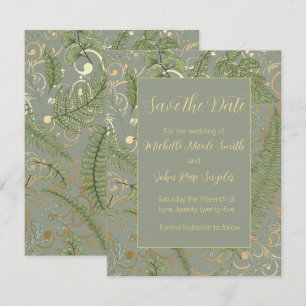 Fern Floral Muster Save The Date
