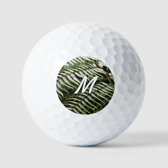 Fern Fronds II Dunkle grüne Natur Golfball (Vorderseite)