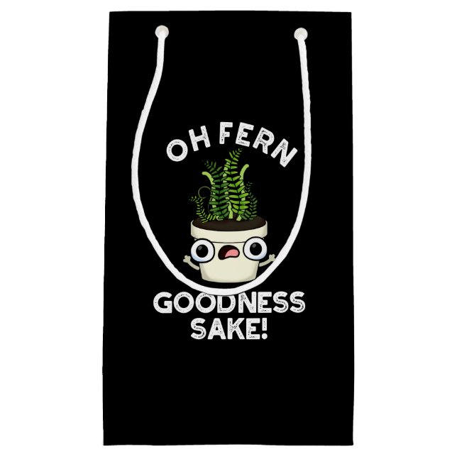 Fern Goodness Sake Funny Pflanze Puff Dark BG Kleine Geschenktüte (Vorderseite)