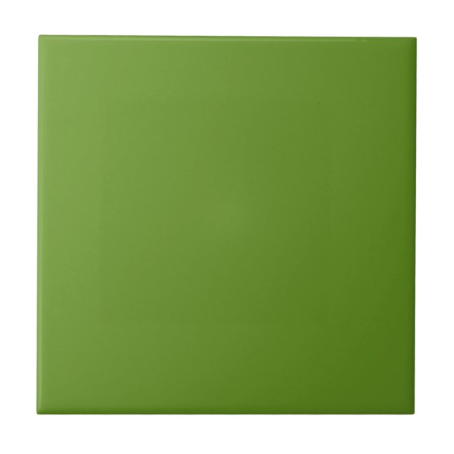 Fern Green Solid Color Tile Fliese (Vorderseite)