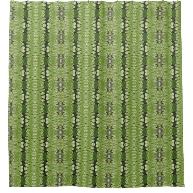 Fern Ikat Zen Duschvorhang (Vorderseite)