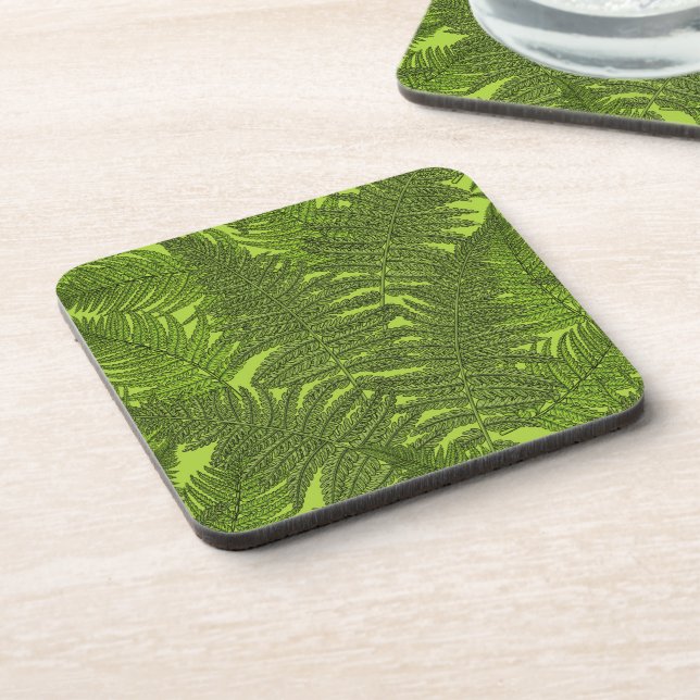 Fern in grün getränkeuntersetzer (Linke Seite)